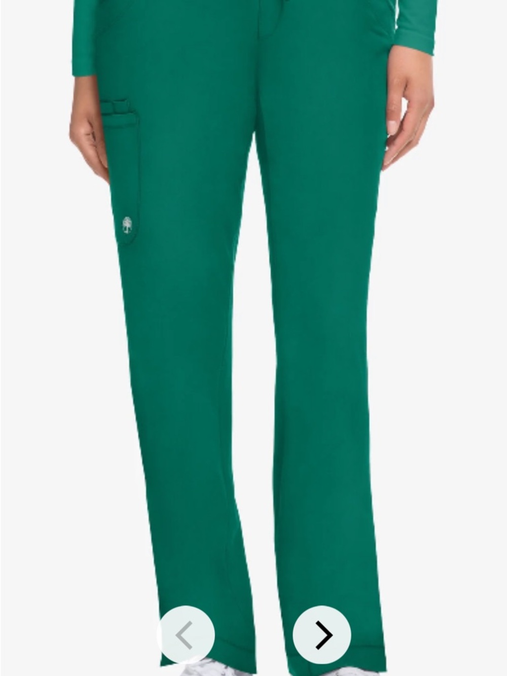 healing hands Teal Green Straight-Leg Scrub Pants